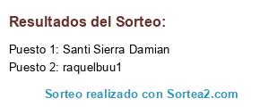 Ganadores del sorteo realziado por asdir